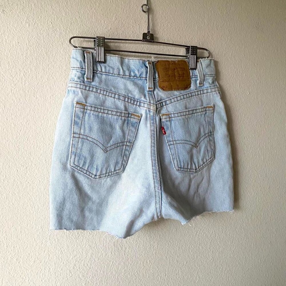 Levi's Light Blue High-Waist Denim Jean Shorts